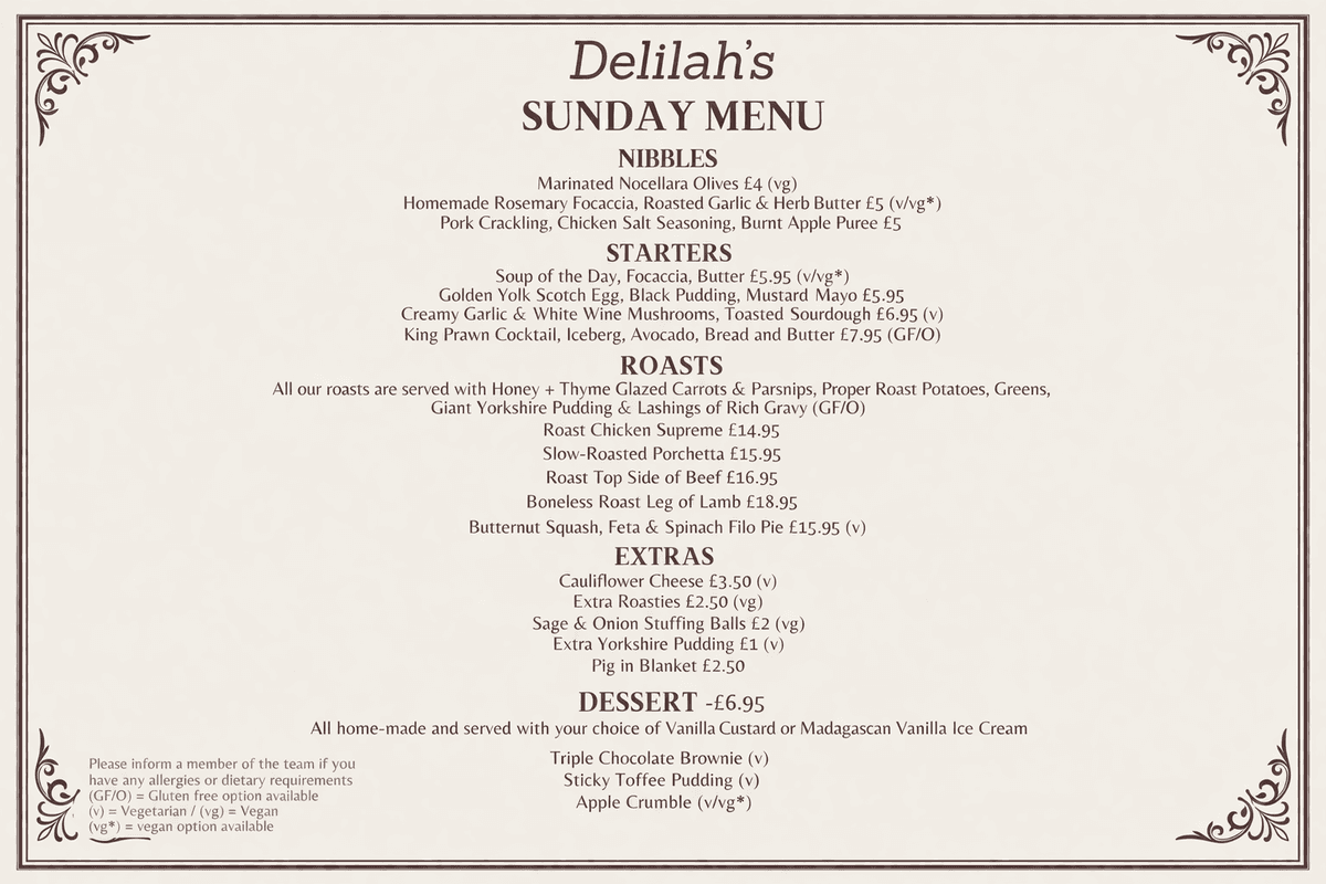 Sunday Roast Lunch at The White Horse Pub, Hertford