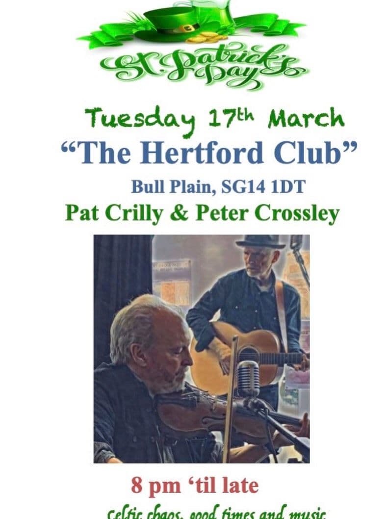 St Patrick's Night! At the Hertford Club.