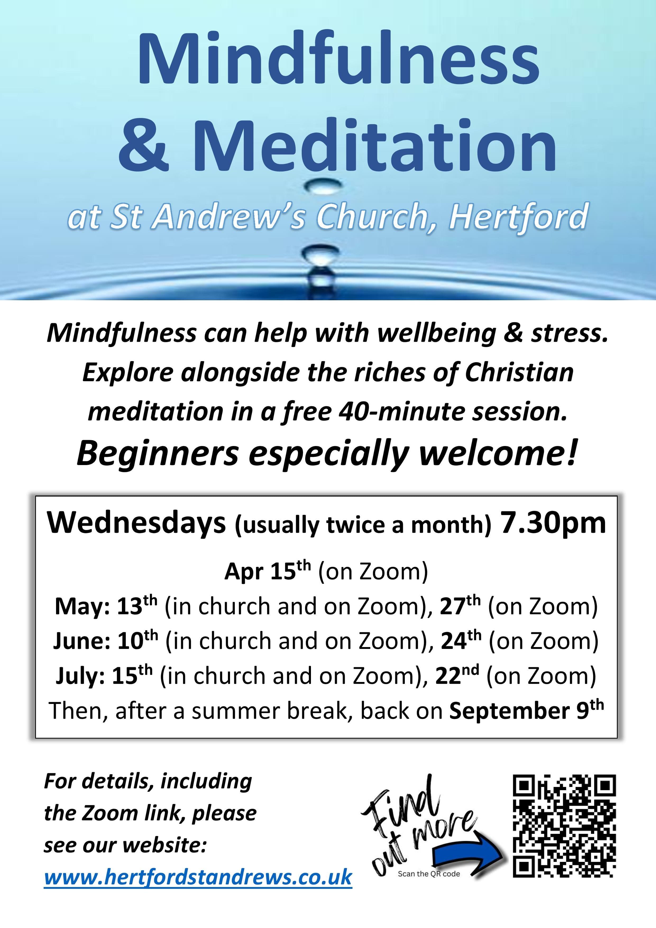 Free online and in person Mindfulness
