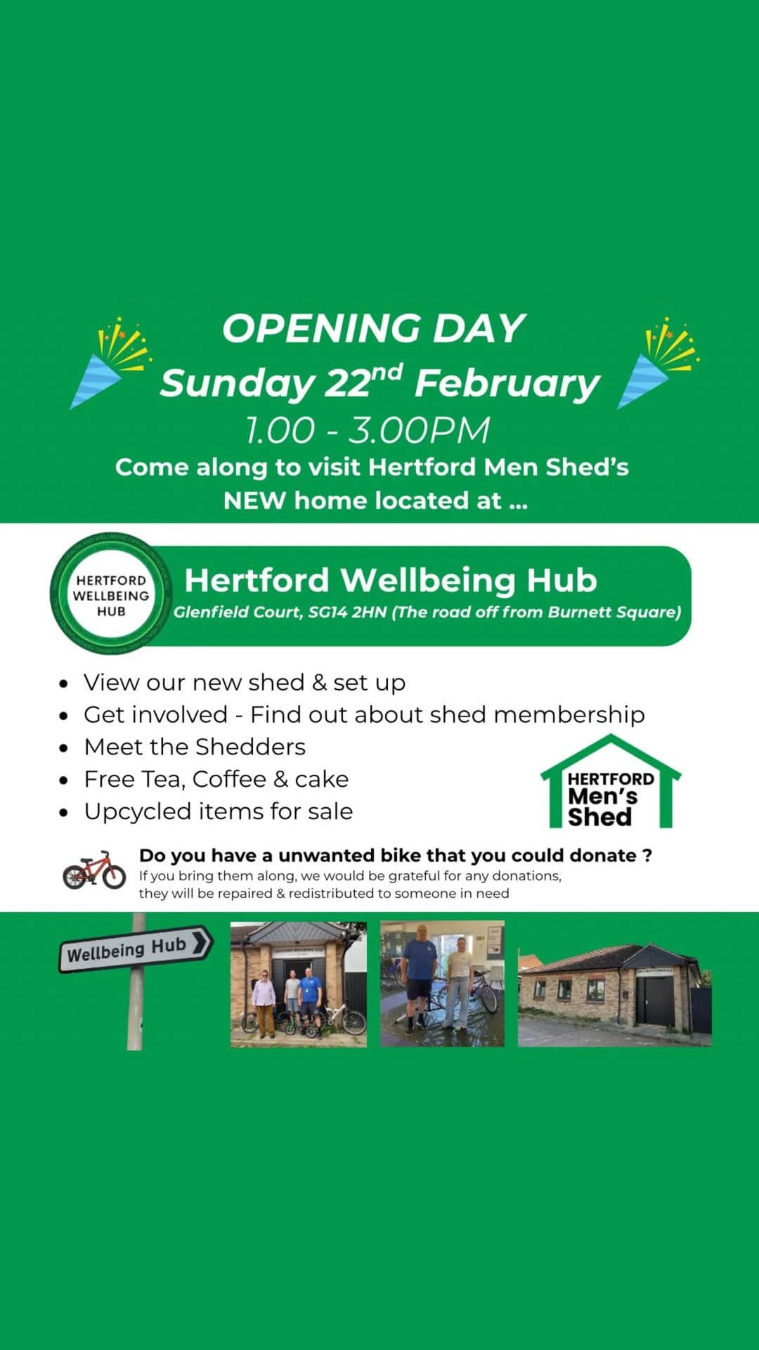 Hertford Men's Shed Opening Day