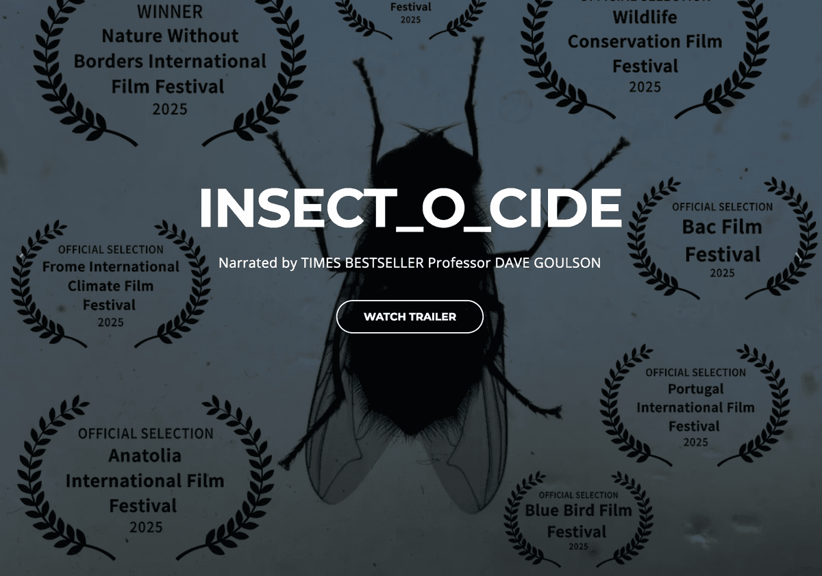 SCREENING OF INSECT_O_CIDE. A DOCUMENTARY ABOUT INSECT DECLINES. Q &A WITH THE DIRECTOR