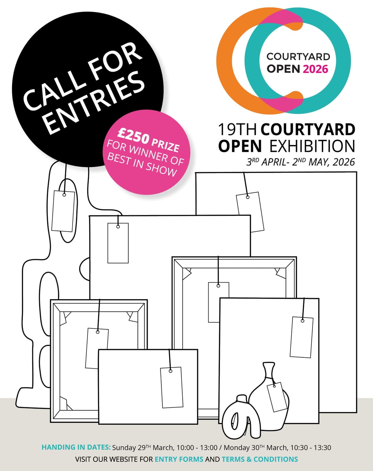 Call for entries for Courtyard Arts Open Exhibition 2026