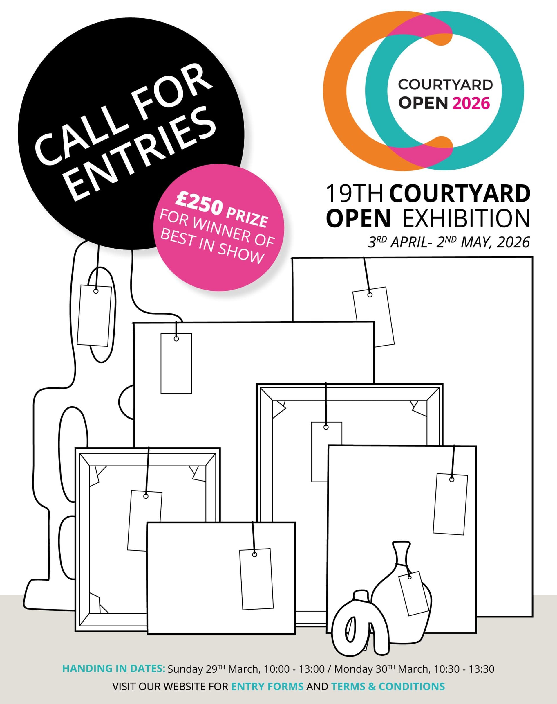 Call for entries for Courtyard Arts Open Exhibition 2026