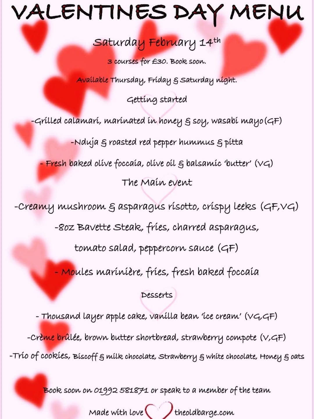 Valentines at the Old Barge