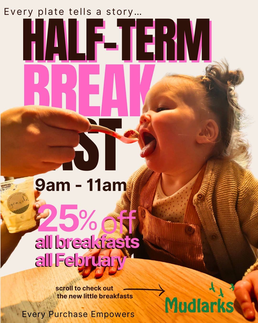 Mudlarks Half-Term breakfasts!