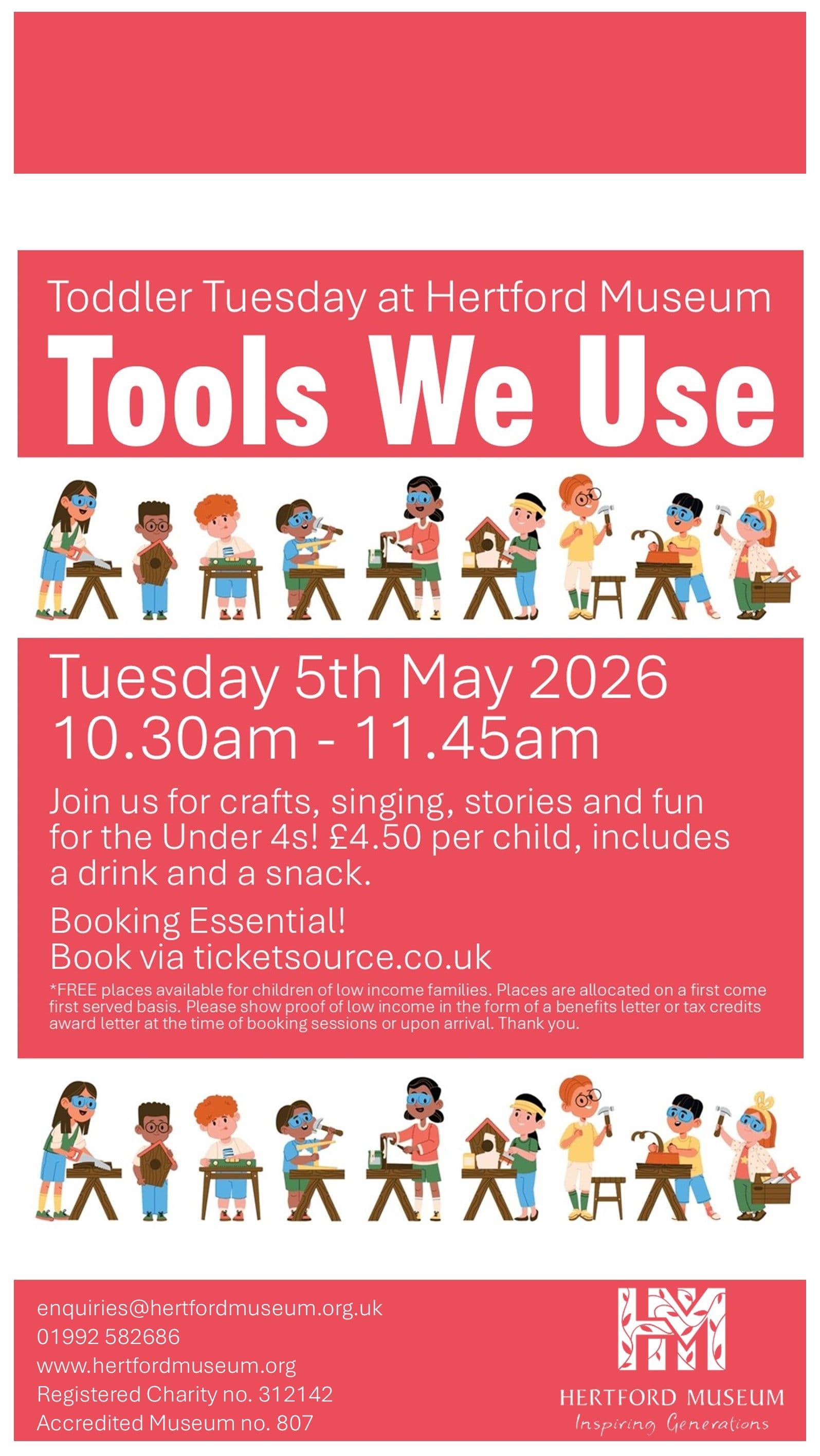Toddler Tuesday at Hertford Museum@ Tools We Use