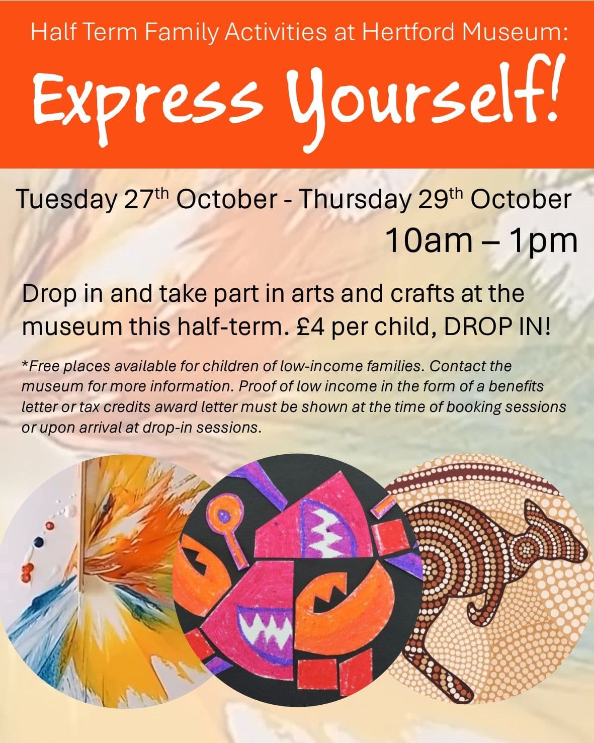 Half Term Family Activities at Hertford Museum: Express Yourself!