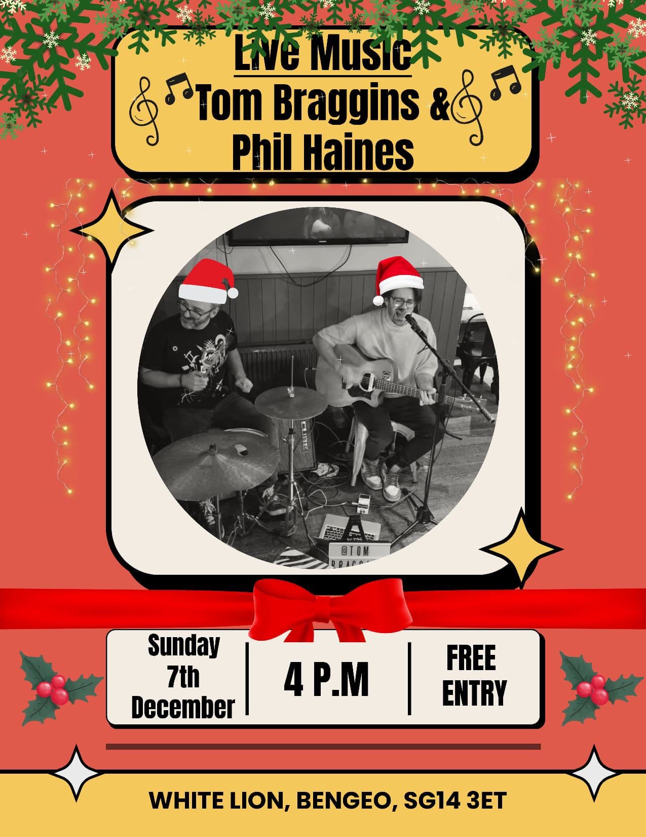 Live music with Tom Braggins & Phil Haines