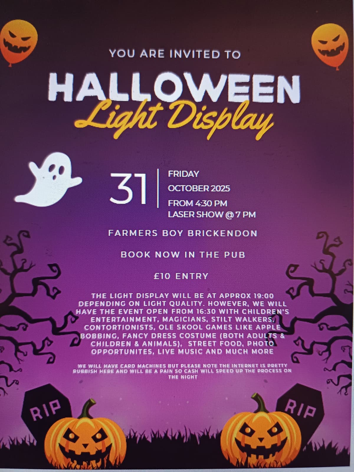 Halloween laser light show