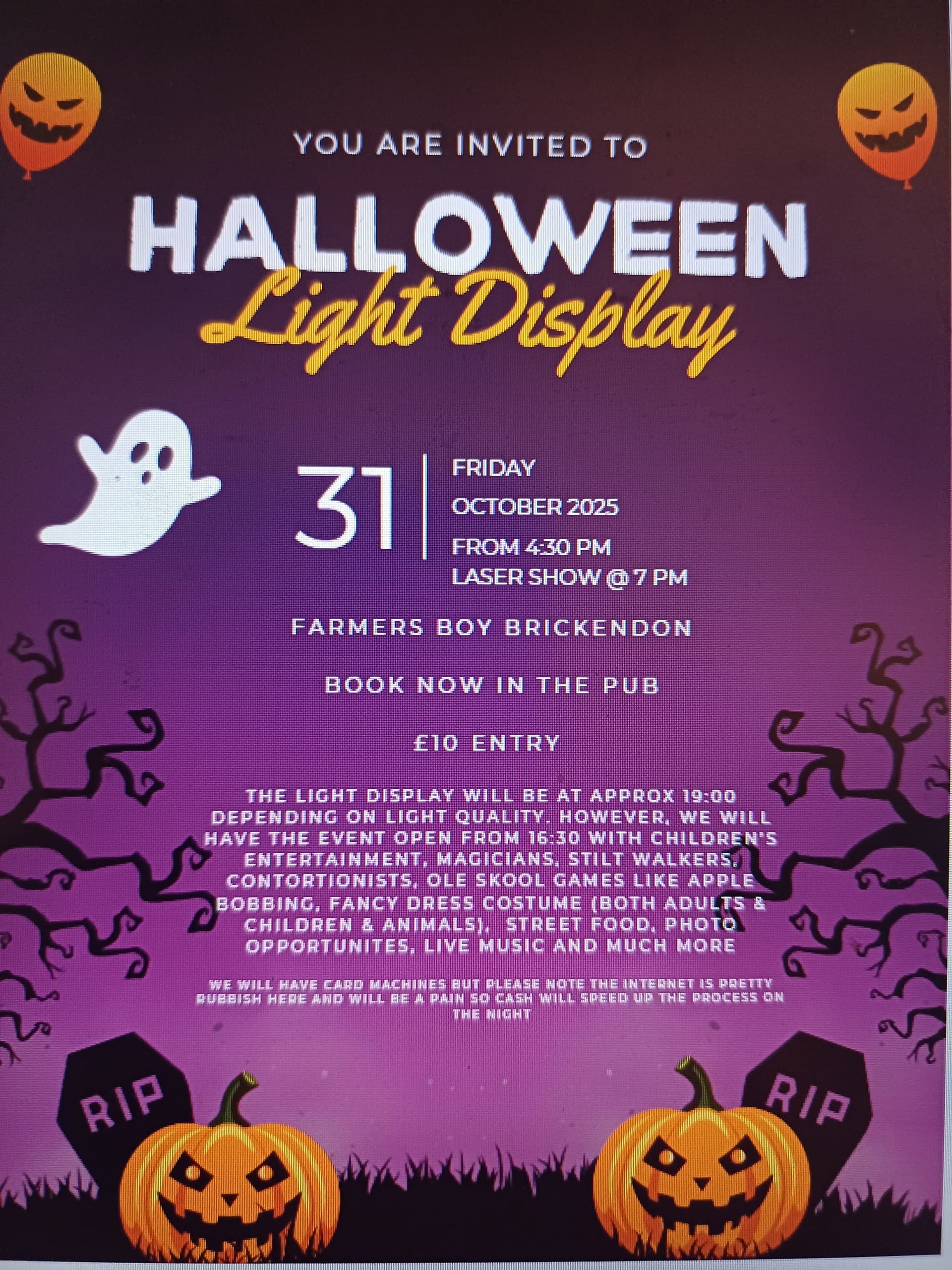 Halloween laser light show